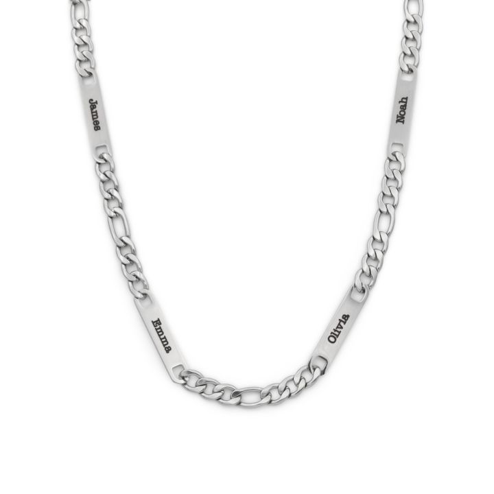 Curb Chain Men Name Necklace Stainless Steel