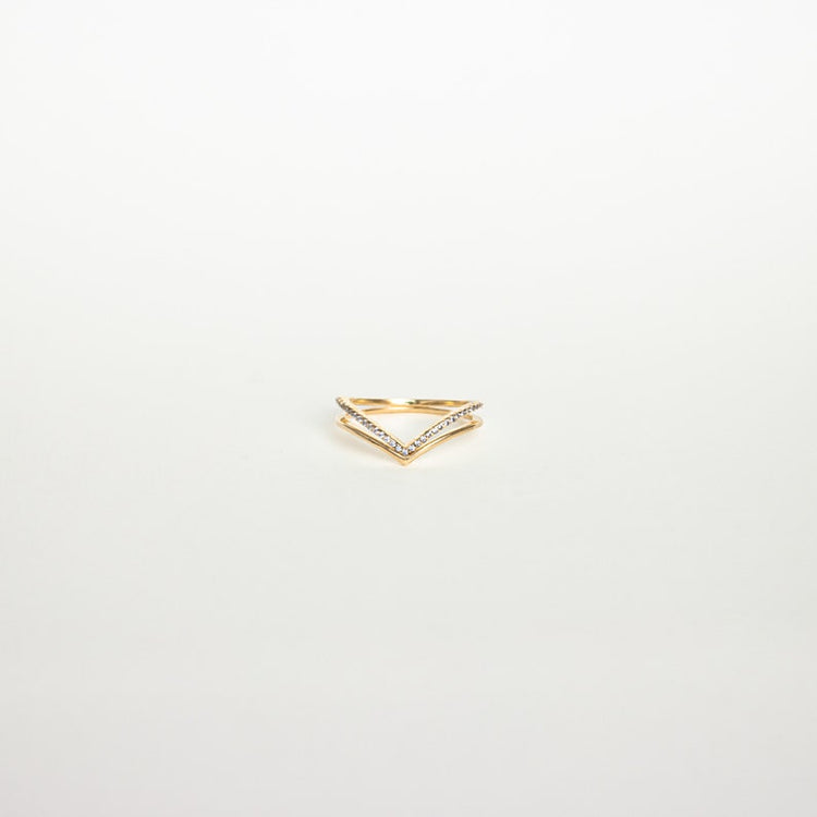 925 Sterling Silver Thin Minimalist Chevron Ring Gift for Her