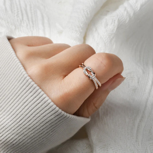 925 Sterling Silver To My Best Friend Infinity Knot Ring