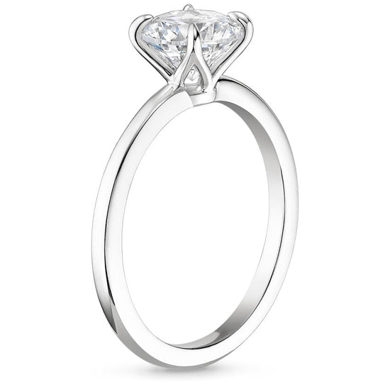 925 Sterling Silver Solitaire Ring 1/2 Carat Moissanite Ring Engagement Ring - onlyone