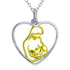 925 Sterling Silver Women Heart Pendant Necklace Gift For Mom - onlyone