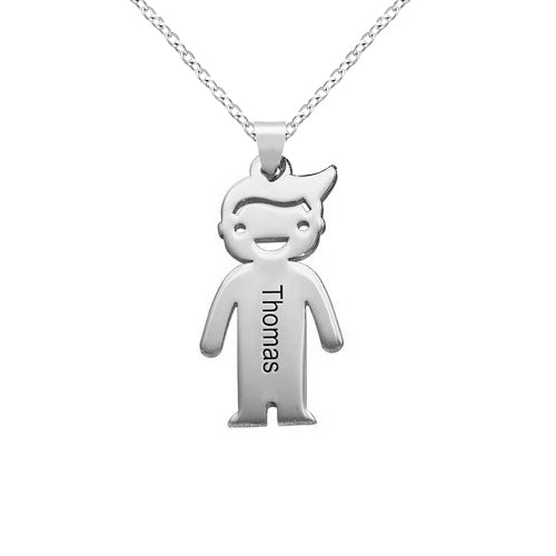 925 Sterling Silver Family Necklaces, Necklace With Kids Name - onlyone