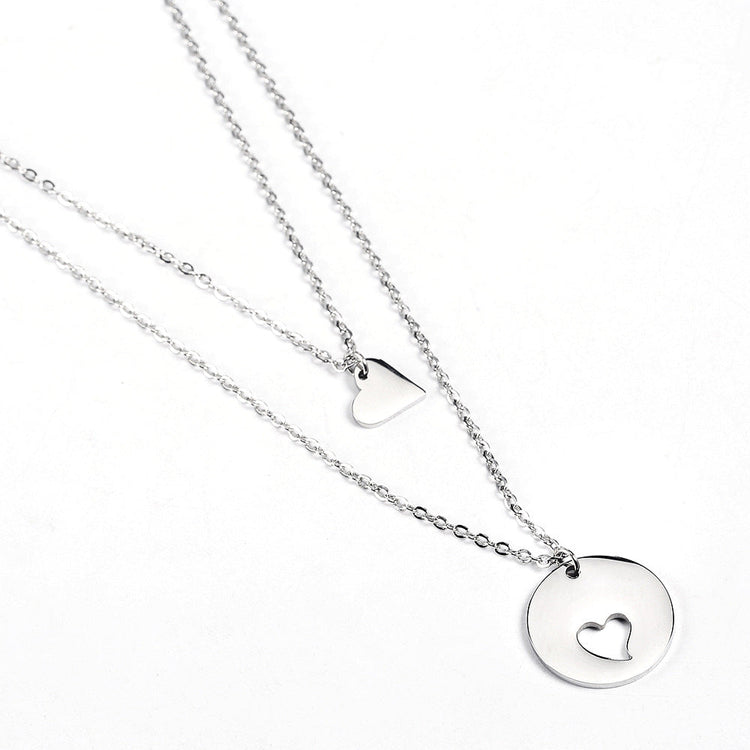 925 Sterling Silver Coin Engraved Initial Necklace - onlyone