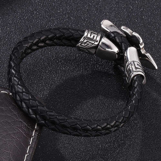 Crossbow Leather Bracelet, Mens Leather Bracelet, Father's Day Bracelet - onlyone