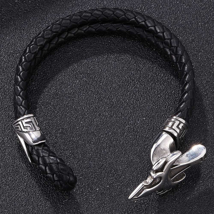 Crossbow Leather Bracelet, Mens Leather Bracelet, Father's Day Bracelet - onlyone