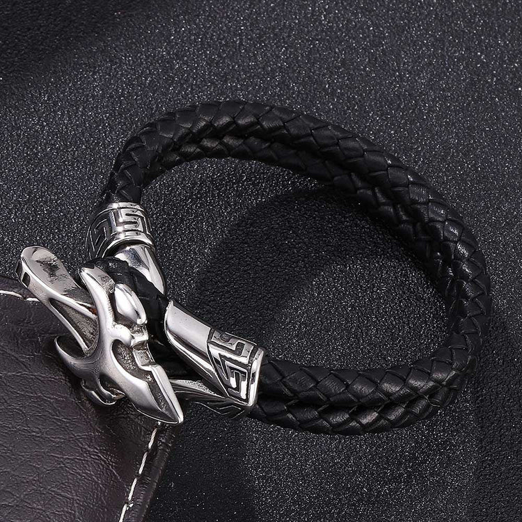 Crossbow Leather Bracelet, Mens Leather Bracelet, Father's Day Bracelet - onlyone