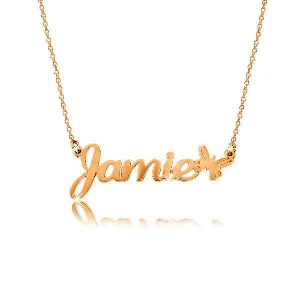 925 Sterling Silver Custom Jamie Name Necklace Nameplate Necklace