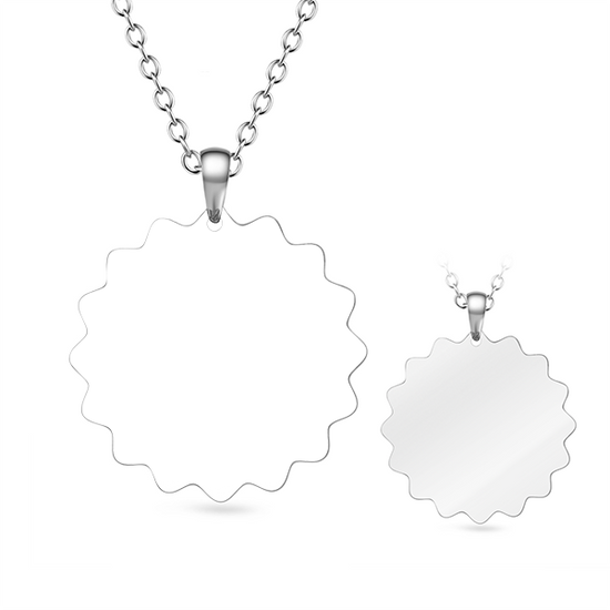 Personalized Stainless Steel Flower Photo Necklace - onlyone