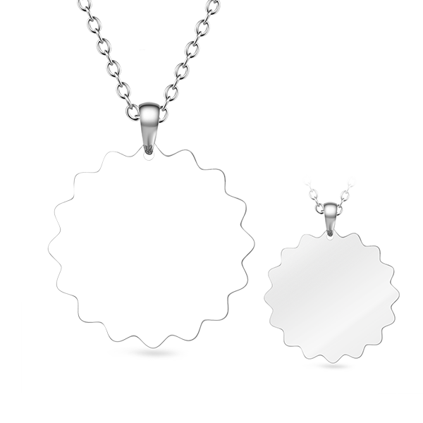 Personalized Stainless Steel Flower Photo Necklace - onlyone