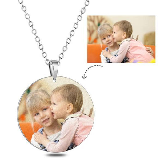 Personalized Stainless Steel Photo Necklace - onlyone