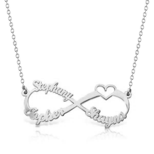 925 Sterling Silver Infinity Name Necklace Nameplate Necklace