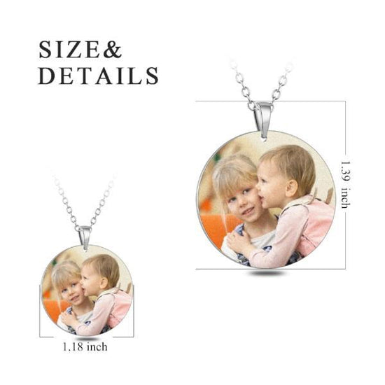 Personalized Stainless Steel Photo Necklace - onlyone