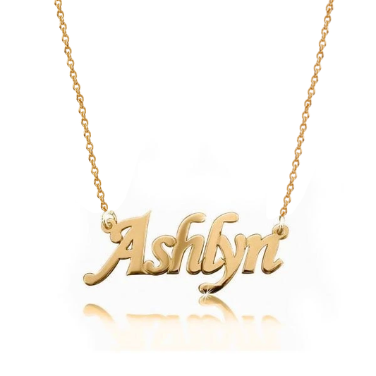 925 Sterling Silver Custom Ashlyn Name Necklace Nameplate Necklace - onlyone