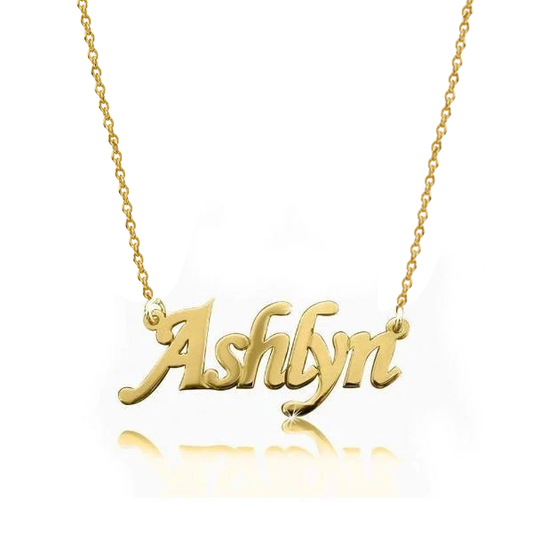 925 Sterling Silver Custom Ashlyn Name Necklace Nameplate Necklace - onlyone