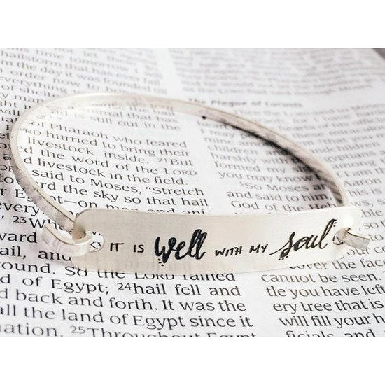 925 Sterling Silver Personalized Handwritten Engraved Bangle - onlyone