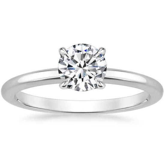 14K Solitaire Ring 0.5 Carat Diamond Ring Engagement Ring - onlyone