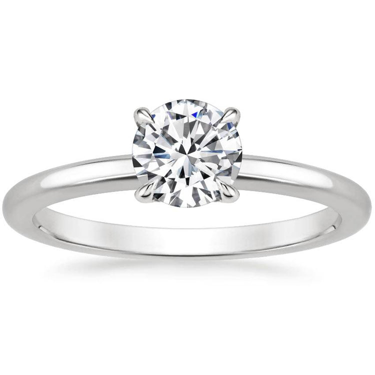 14K Solitaire Ring 0.5 Carat Diamond Ring Engagement Ring - onlyone