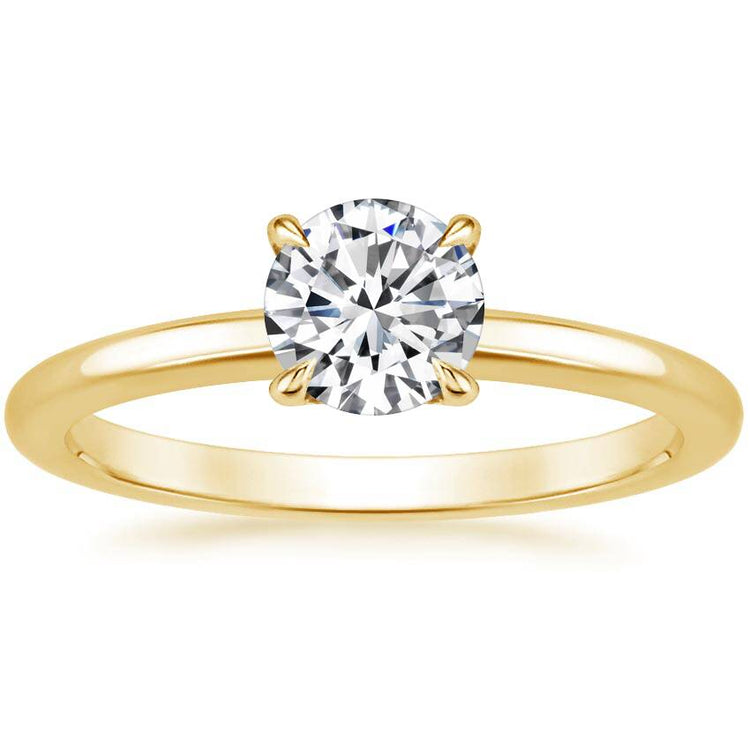 14K Solitaire Ring 0.5 Carat Diamond Ring Engagement Ring - onlyone