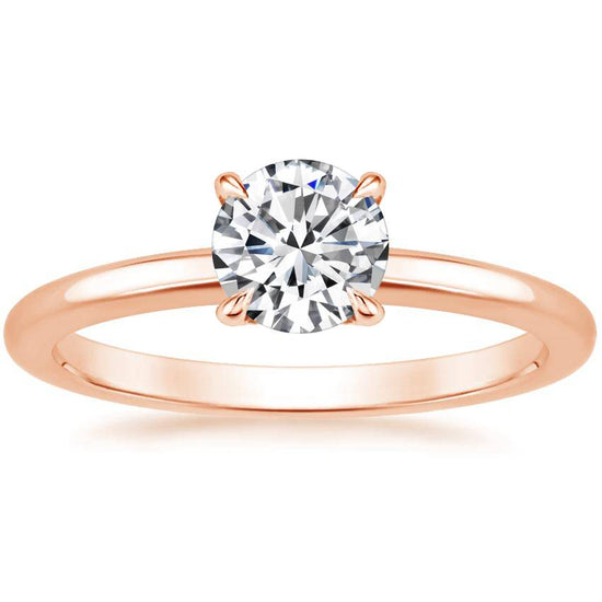 14K Solitaire Ring 0.5 Carat Diamond Ring Engagement Ring - onlyone