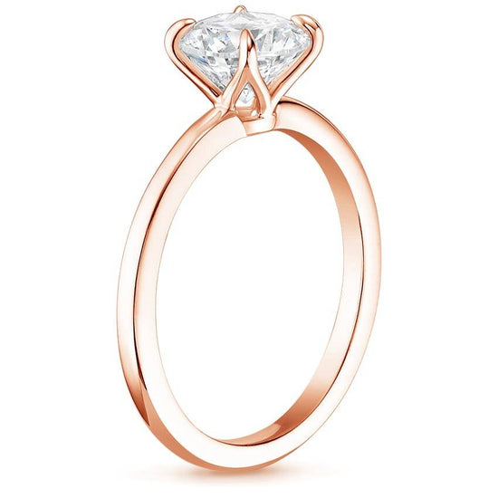 14K Solitaire Ring 0.5 Carat Diamond Ring Engagement Ring - onlyone