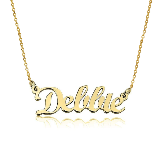 925 Sterling Silver Custom Dellie Name Necklace Nameplate Necklace - onlyone