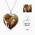 925 Sterling Silver Personalized Heart Photo Necklace, Engraved On The Back - onlyone