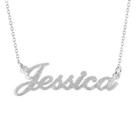 925 Sterling Silver Custom Diamond Name Necklace Bling Name Necklace Anniversary Gift - onlyone