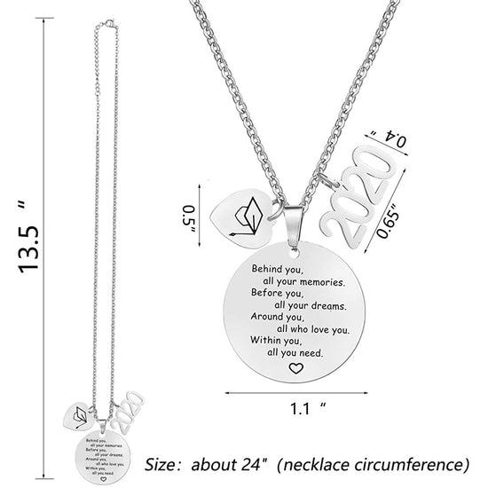 925 Sterling Silver Gaduation Gifts for Her High School Graduation Necklace Congrats Grad Jewelry for Graduates - onlyone