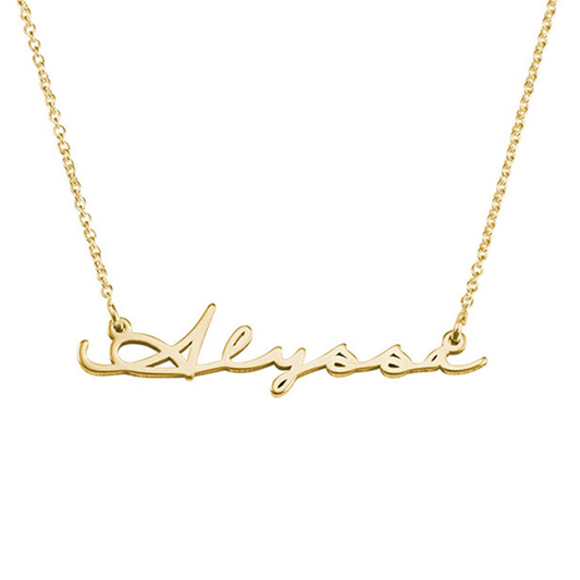 925 Sterling Silver Personalized Signature Style Name Necklace, Gift for Mom