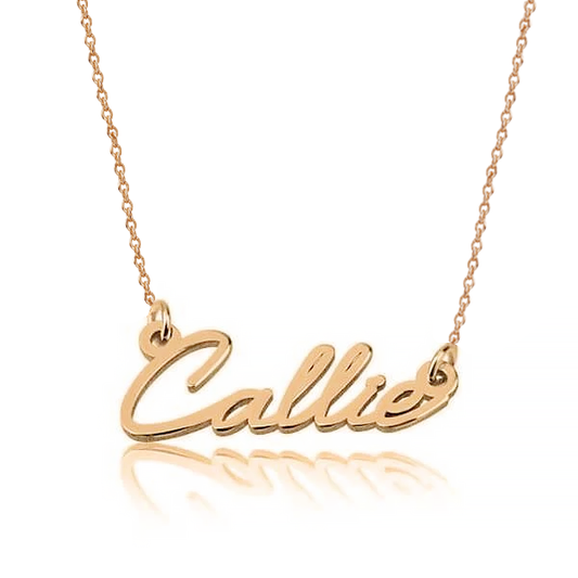 Collier avec plaque signalétique en argent sterling 925 avec nom Callie personnalisé