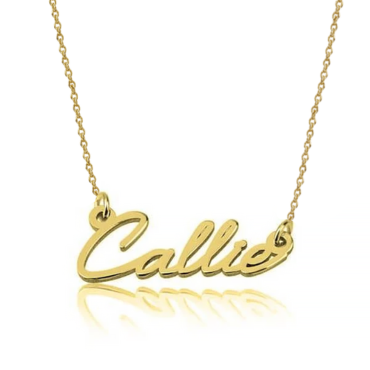 925 Sterling Silber Custom Callie Name Halskette Namensschild Halskette