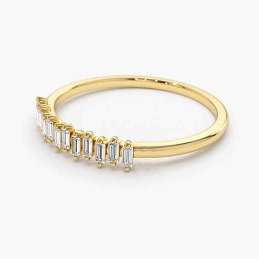 14k Gold Stackable Swarovski Crystal Women's Wedding Ring Fine Jewelry - onlyone