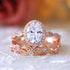 2.20 cttw Vintage Oval Halo Engagement Ring Leaf & Vine Art Deco Bridal Set Ring - onlyone