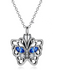 925 Sterling Silver Butterfly Urn Necklace for Ashes, Cremation Keepsake Necklace with Crystal - onlyone