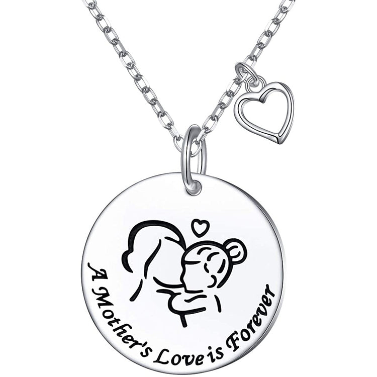 925 Sterling Silver A Mother's Love Is Forever Coin Necklace