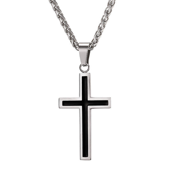 Stainless Steel Men Cross Pendant Necklace Father's Day Gift - onlyone