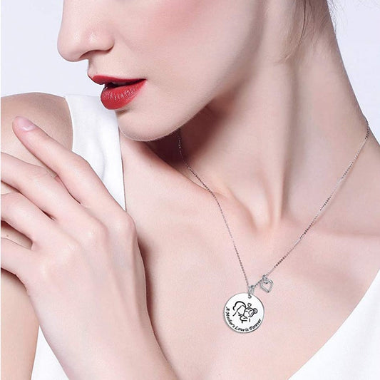 925 Sterling Silver A Mother's Love Is Forever Coin Necklace