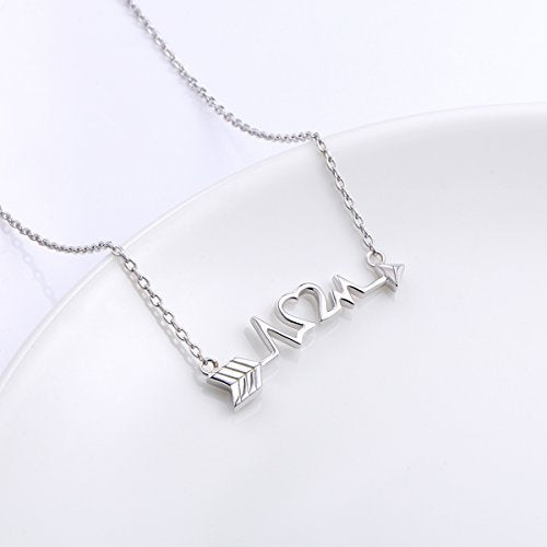 925 Sterling Silver White Angel White ECG Necklace Enamoured Necklace - onlyone