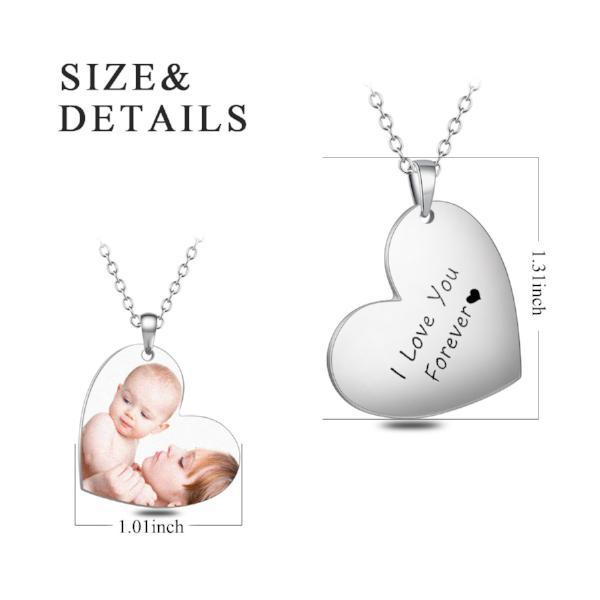 Personalized Stainless Steel Photo Necklace - onlyone