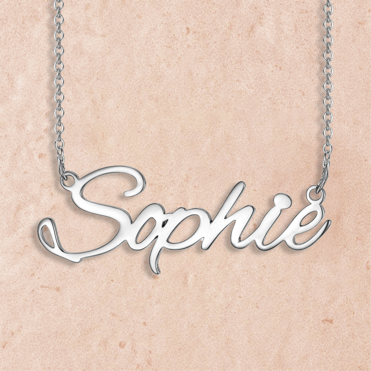 925 Sterling Silver Custom Nameplated Necklace