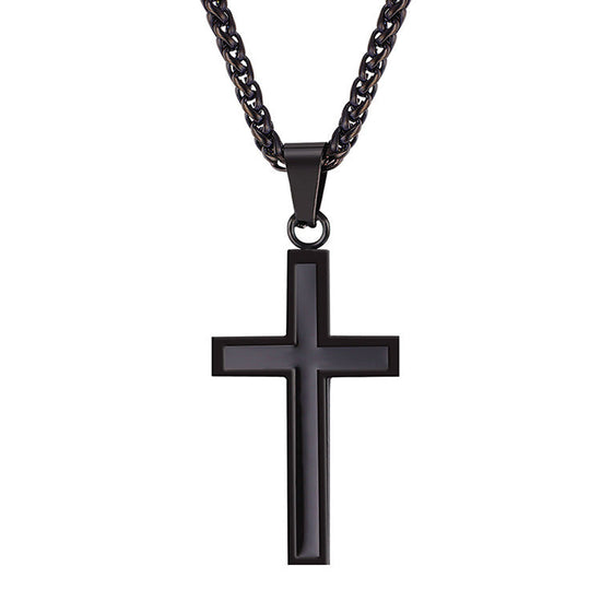 Stainless Steel Men Cross Pendant Necklace Father's Day Gift - onlyone