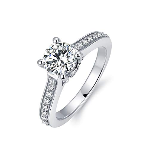 OnlyOne Square Ring Silver Engagement Ring Wedding Ring - onlyone