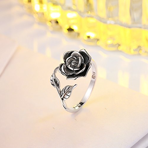 OnlyOne 925 Silver Adjustable One Love Rose Ring - onlyone