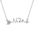 925 Sterling Silver White Angel White ECG Necklace Enamoured Necklace - onlyone