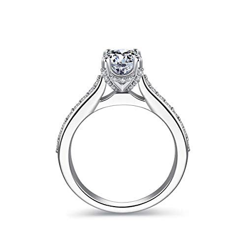 OnlyOne Square Ring Silver Engagement Ring Wedding Ring - onlyone