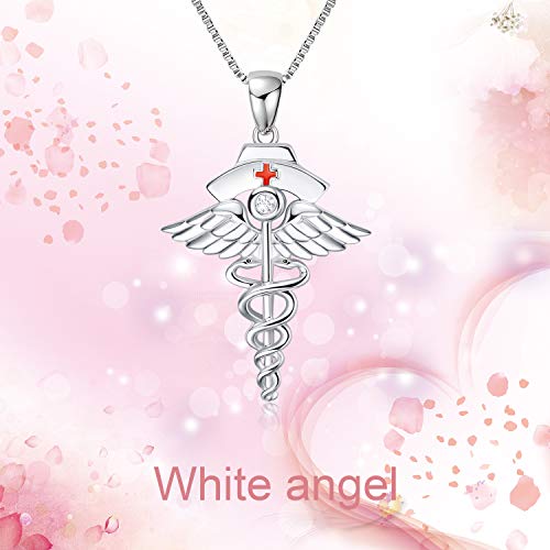 925 Silver White Angel Gift Series: White Angel Holy Guardian - onlyone