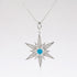 925 Sterling Silver Rotatable Cubic Diamond Hexagram Snowflake Pendant Necklace - onlyone