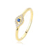 925 Sterling Silver Zirconia Evil Eye Ring - onlyone