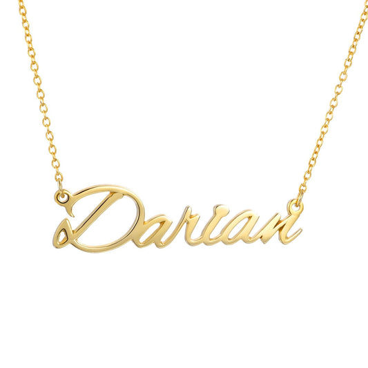 925 Sterling Silver Darian Custom Name Necklace Nameplate Necklace - onlyone