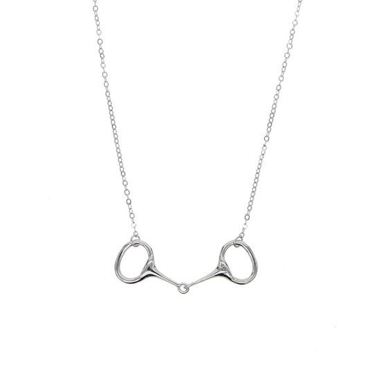 925 Sterling Silver High Polished Snaffle Bit Equitation Jewelry For Women, Necklace For House Lovers - onlyone